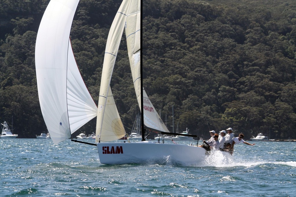 Warwick Rooklyn’s ’Bandit’ screaming downwind in the Melges 24 fleet to take the title - Alfred’s Festival of Sail © Tom Spithill